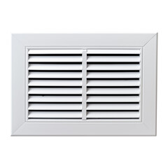 Wall vent cover isolated on transparent white background, clipping path