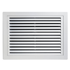 Wall vent cover isolated on transparent white background, clipping path