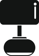 Black glyph icon for a smart speaker that is listening for voice commands