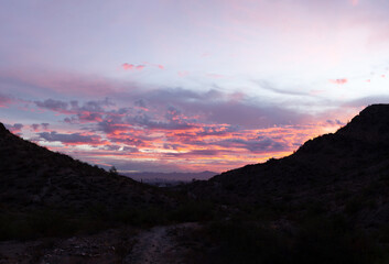 Sunset from the Quartz Ridge trail