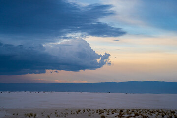 Landscape of white sand national park