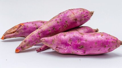 Isolated sweet potato on a white background
