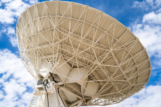 The Very Large Array VLA in New Mexico, satellite dish in the sky