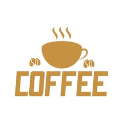 Coffee typography clip art design on plain white transparent isolated background for card, shirt, hoodie, sweatshirt, apparel, card, tag, mug, icon, poster or badge