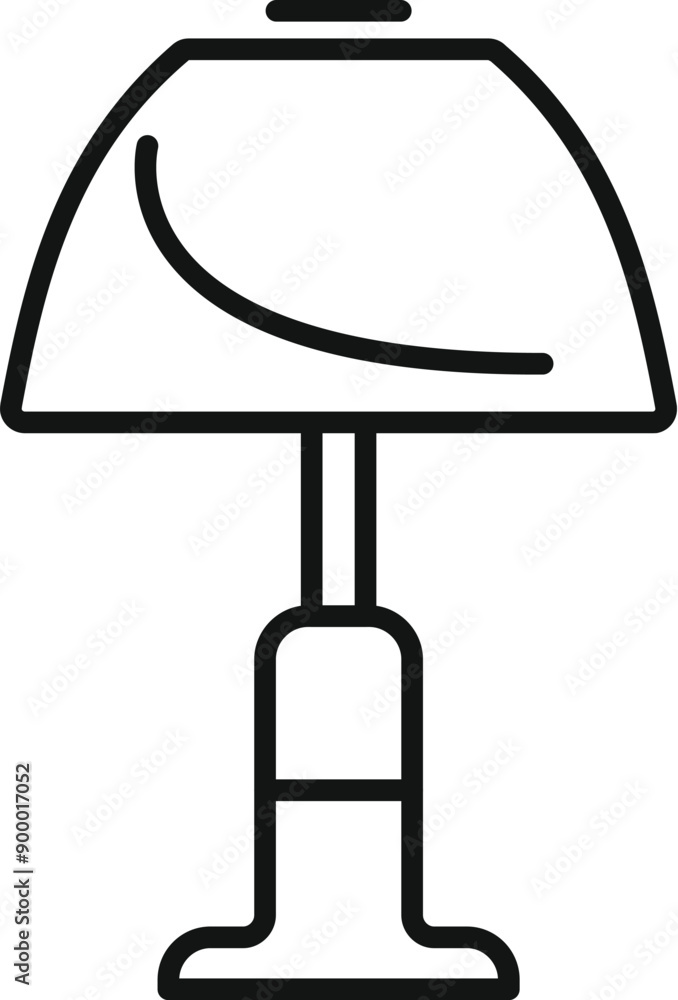 Poster simple modern desk lamp with a circular shade is casting light on a desk