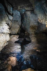 Unknown cave, underground, Cantabria, Spain