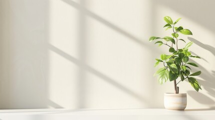 Fototapeta premium Place plant on shelf or desk