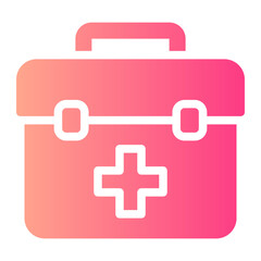 medical kit gradient icon