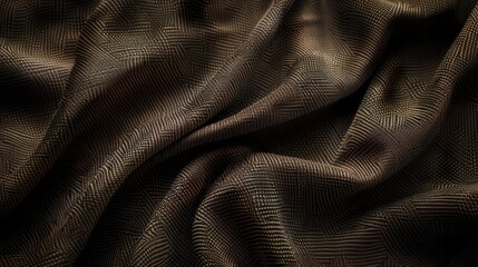 Naklejka premium Dark brown fabric texture material fabric background - generative ai