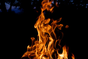 fire in the dark