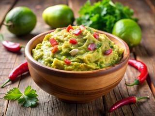 Obraz premium guacamole, guacamole, bowl, vegetable, fresh, dip, avocado, healthy, pesto, vegetarian, meal, appetizer, sauce, salad, cuisine, snack