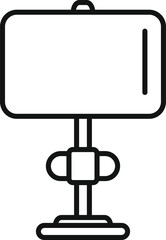 Smartphone is standing on a tripod with adjustable legs for streaming or video recording