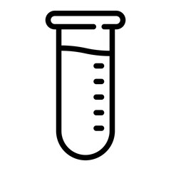 test tube line icon