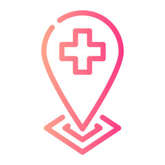 Obraz premium location gradient icon