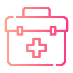 Obraz premium medical kit gradient icon