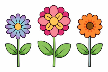 Cartoon flower Vector illustration