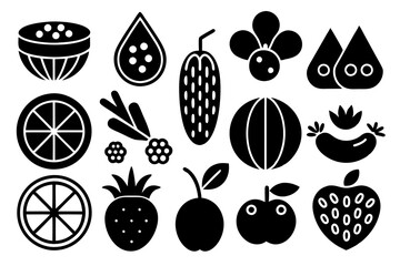 Fruit icon pack vector illustration