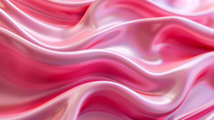 Obraz premium Smooth pink silk fabric with shiny texture