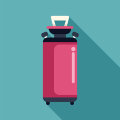 Water cooler standing on blue background with long shadow, suitable for infographics, websites, apps