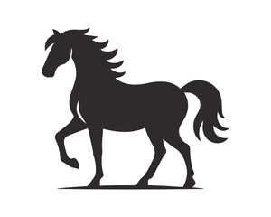 Obraz premium Black and White Horse , Horse head , vector illustration