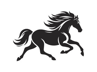 Obraz premium Black and White Horse , Horse head , vector illustration