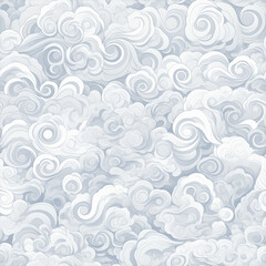アニメ風の渦巻き状の雲海パターン