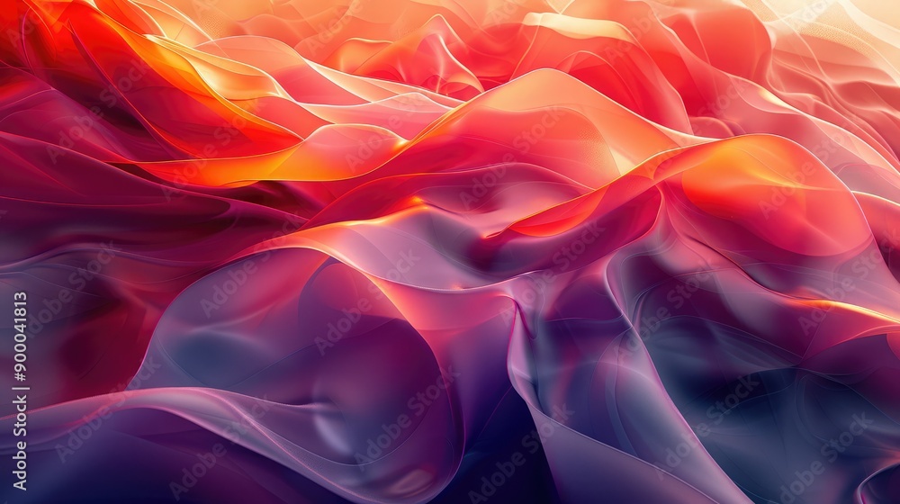 Aufkleber layered 3d abstract background with transparent shapes and glowing edges, representing innovation.