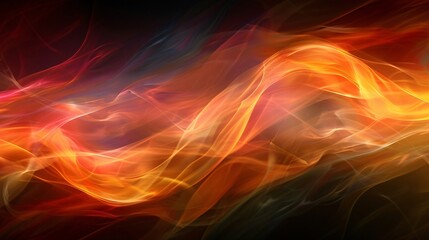 Abstract Orange and Red Smoke