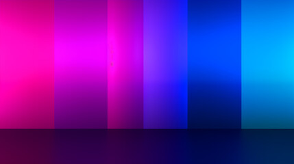 Gradient from pink to purple, to blue, showcasing the mesmerizing effects of neon lights