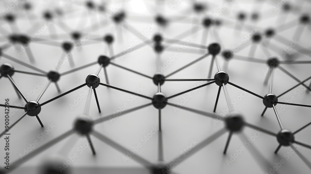 Aufkleber network of connected lines and nodes, symbolizing partnership and unity.