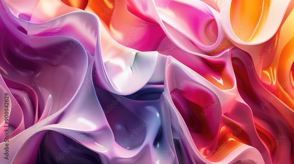 Poster smooth curves and vibrant colors, creating a natural and dynamic feel.