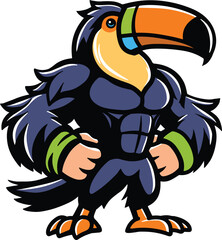 Toucan Bird Mascot Illustration