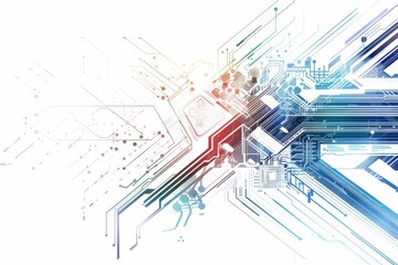 Fototapeta premium Conceptual Technology Flat Illustration created with Generative AI