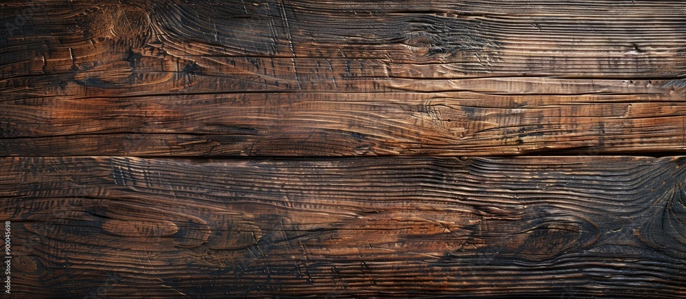 Leinwandbilder Top view of a textured wooden desk with space for text and a background suitable for a copy space image