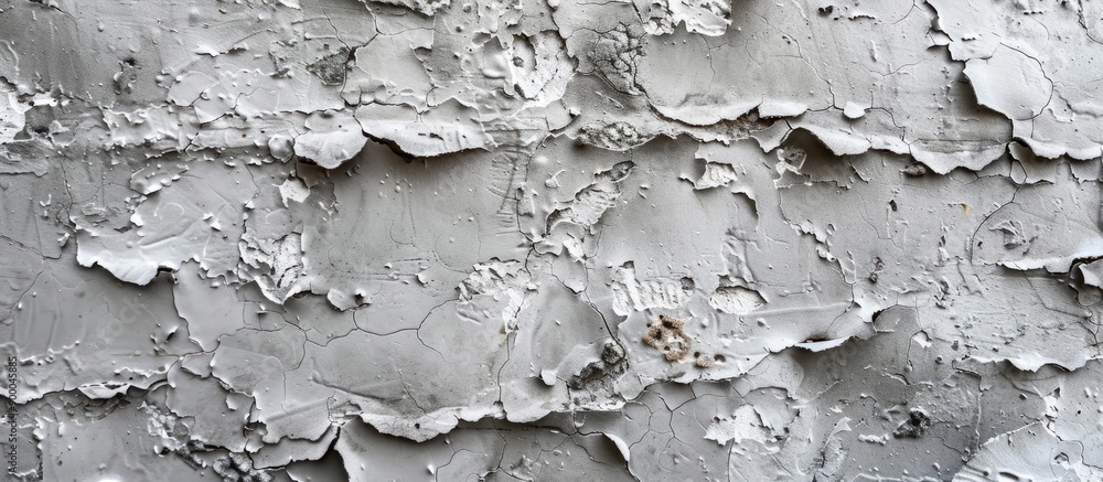 Aufkleber Close up macro shot of a rustic grey concrete plaster wall texture with no text suitable for use as a copy space image