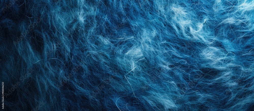 Poster Blue abstract background featuring a felt texture with copy space image