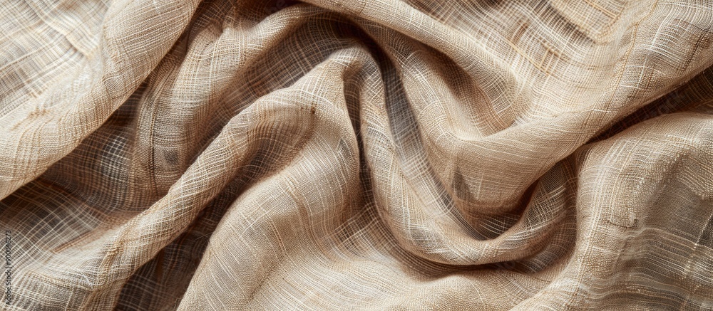 Poster natural linen fabric with a beige coarse grain texture perfect for design backgrounds ideal for a co