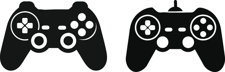 Gamepad icon silhouette vector illustration