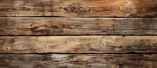 Obraz premium A weathered teak wood plank creates a rustic backdrop with a copy space image