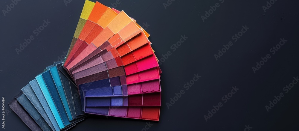 Poster Color samples displayed on a dark backdrop providing an ideal copy space image