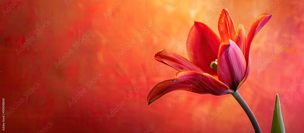 Poster vivid and striking flower with a subtle backdrop ideal for a copy space image