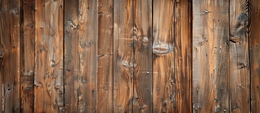 Poster close up view of a wooden wall showing natural aging of the tree with copy space image