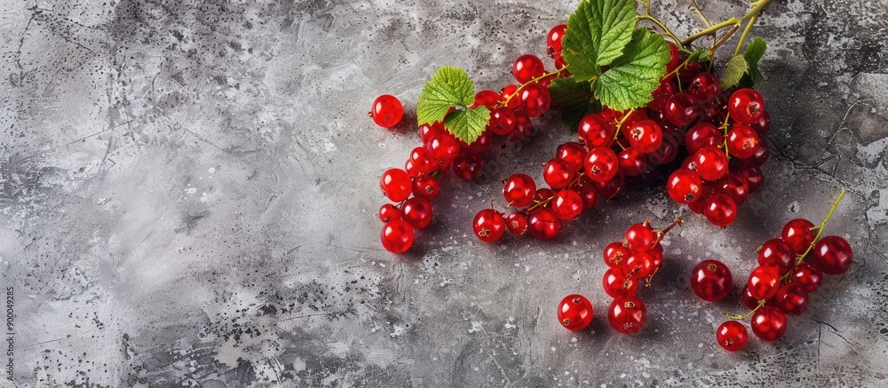 Aufkleber delicious red currant with copy space image