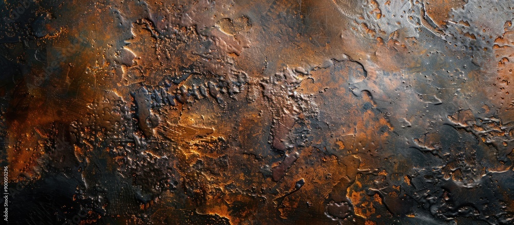Poster Textured metal surface with copy space image