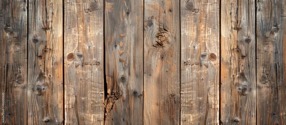 Poster texture of wooden planks with knotholes suitable as a background or wallpaper with copy space image