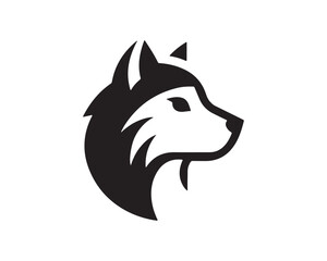 Dog head icon. Cartoon dog face. Vector illustration. Silhouette simple. Animal Logotype concept.Dog Logo design template.