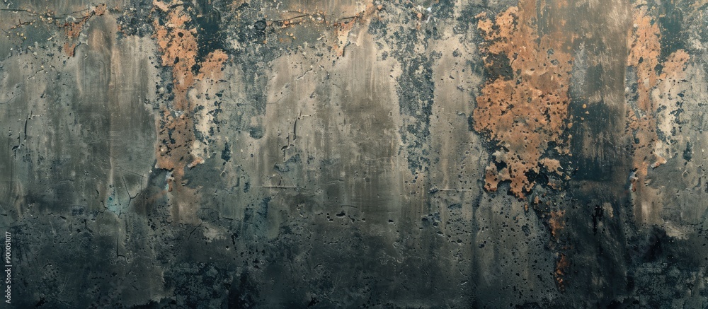 Poster Texture of a concrete wall with scratches ideal for backgrounds and design projects with copy space image
