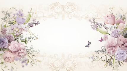 Flower and Frame Background