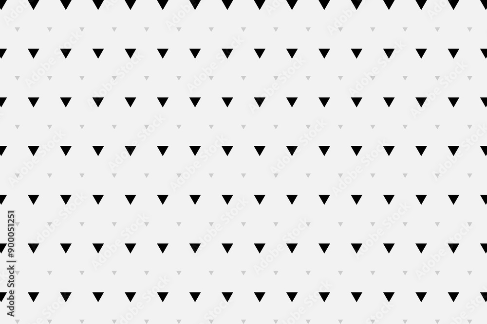 Poster triangle symbols of different sizes and opacity seamless background pattern evenly filled vector ill