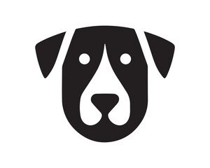 Dog logo design icon symbol vector illustration. Dog head icon symbol vector. Silhouette simple. Animal logo.